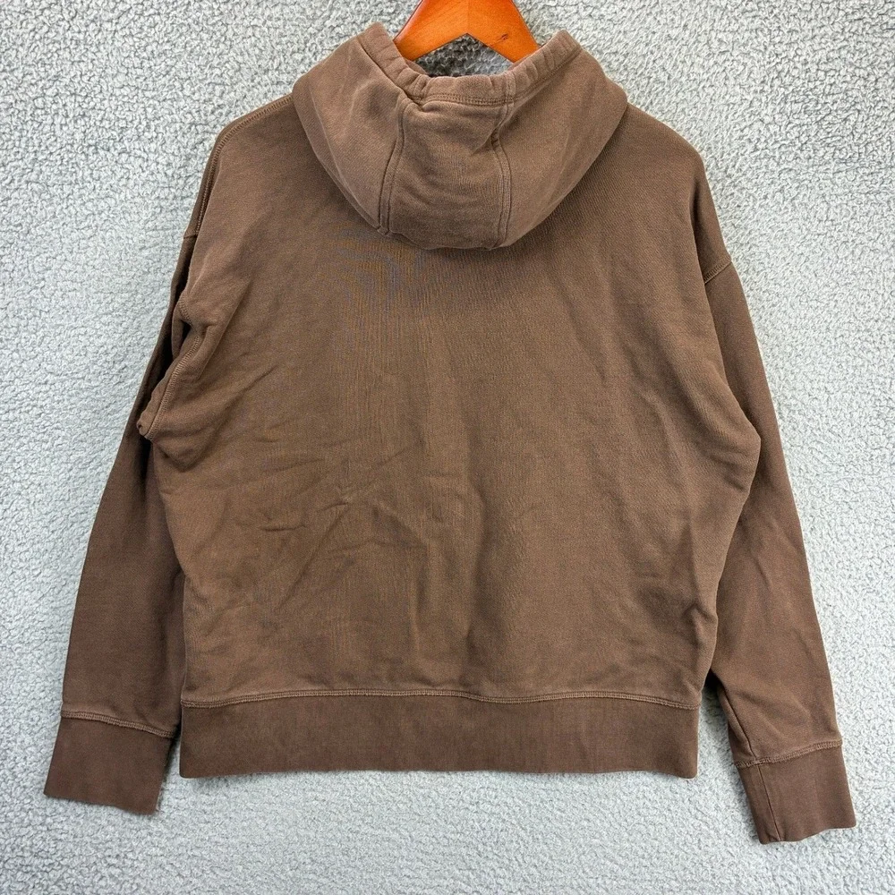 Banana Republic Organic Cotton Hoodie Mens L Brown Pullover Sweatshirt Casual